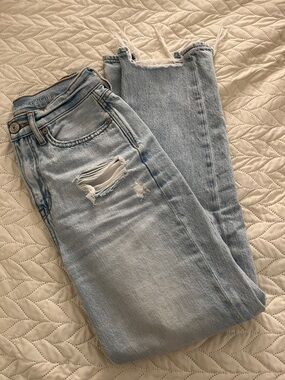 American Eagle Outfitters Light Blue Distressed Boyfriend Jeans
